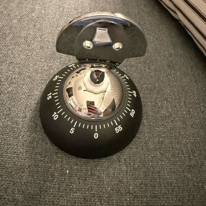 Alessi Anna Black and Silver Kitchen Timer